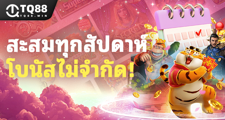 สะสมทุกสัปดาห์ โบนัสไม่จำกัด!